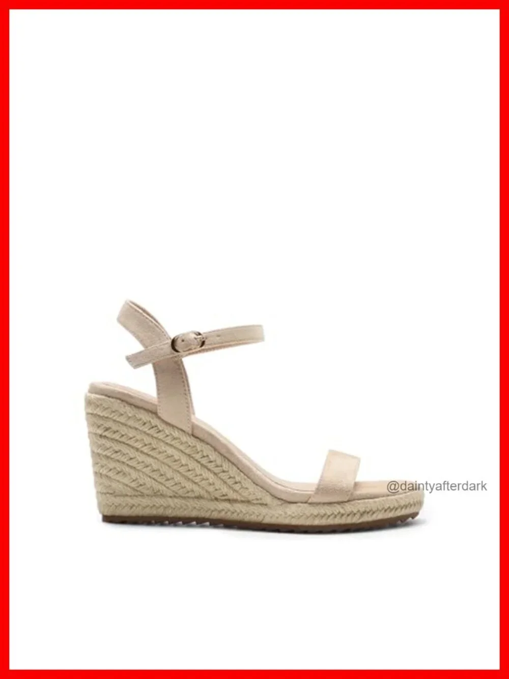 Espadrille Wedge Sandals Raffia Vacay Heels 3.5in Non-Slip